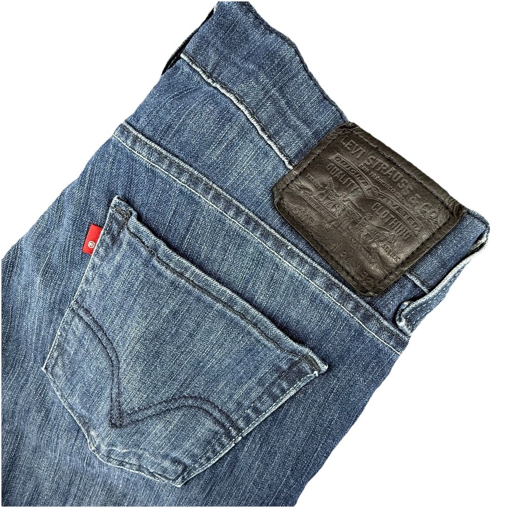 Levis Mens 511 Skinny Blue Jeans 34 x 32 Zip Back Pockets R‎ Red Tab Medium Wash